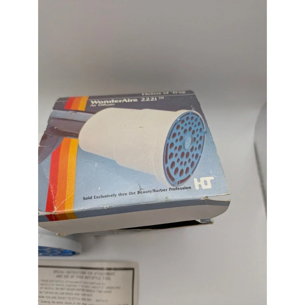 Vtg Helen of Troy WonderAire 2221 Hair Dryer Air Diffuser Attachment Blue volume